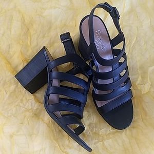 Franco sarto black cage heels